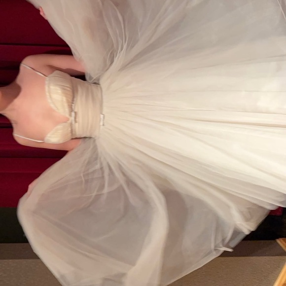 House of CB Cream Strapless Tulle Dress - Picture 6 of 8